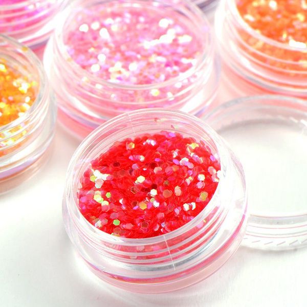 

30 pots glitter sequins nail deco gel sequins manicure pedicure nail art, Silver;gold