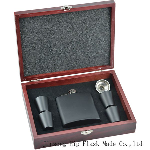 

rosewood finish flask sets of 6oz stainless steel flask with sglass set