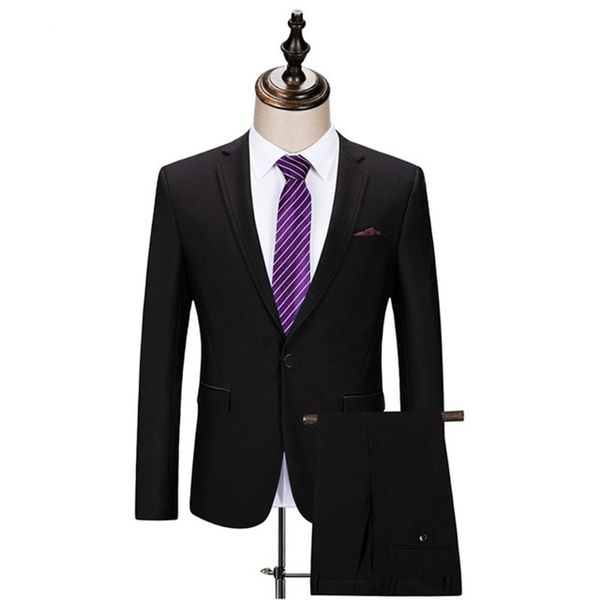 

men suits 2018 black wedding suits business suits custom made groom tuxedo formal blazer slim fit 2piece party prom bridegroom man, Black;gray