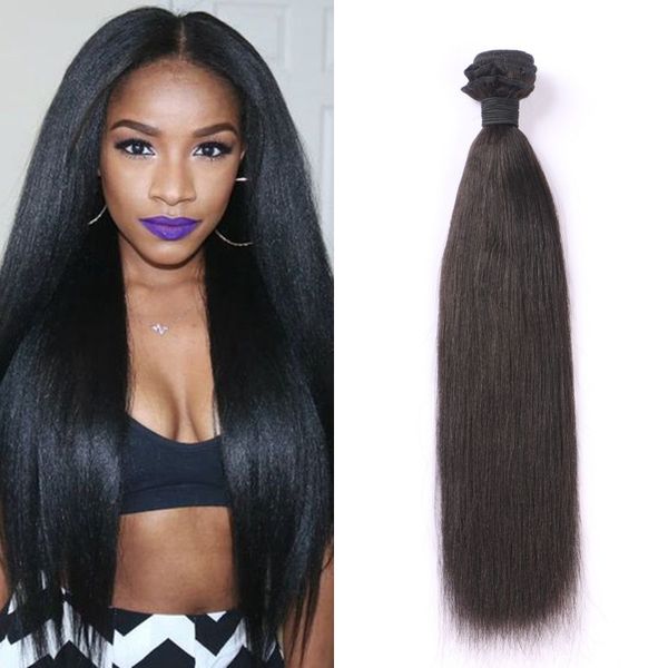 Wholesale Human Hair Yaki Straight Virgin Hair Bundles For Black