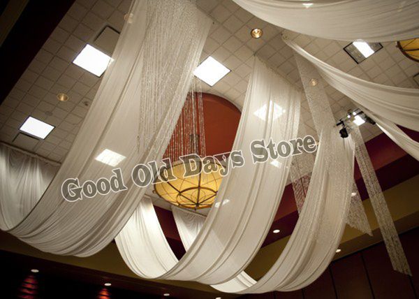 2020 White Ceiling Drapery Wedding Event Party Decoration Drape