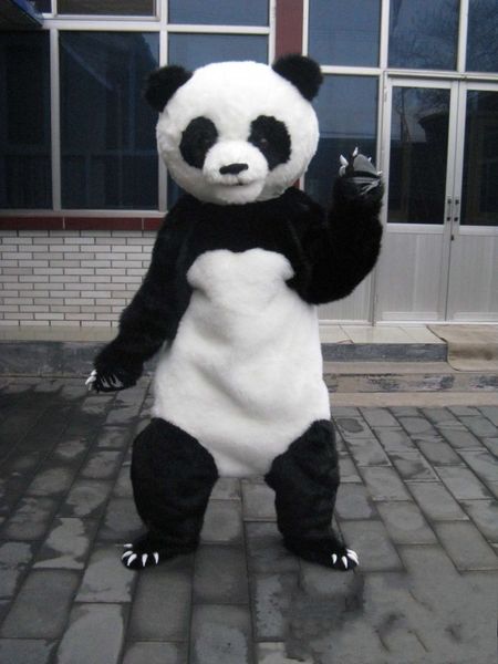 

real pictures panda mascot costume size ing, Red;yellow