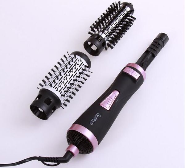 

2 in 1 rotating brush air styler comb curling iron roll styling brush hair dryer blow with nozzles 2 speed & 3 heat setting