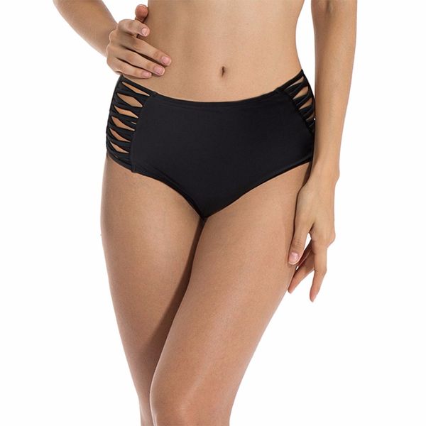 

solid bikini brazilian cut out swimwear women bottom briefs swimsuit panties underwear bathing suit bikini short tankini, White;black