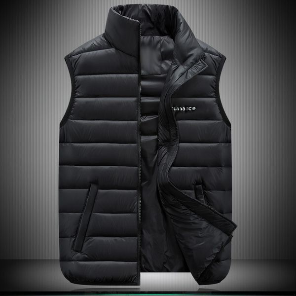 

6xl oversized mens women thin and light vest autumn winter couple models warm cotton vest man sleeveless jacket waistcoat, Black;white