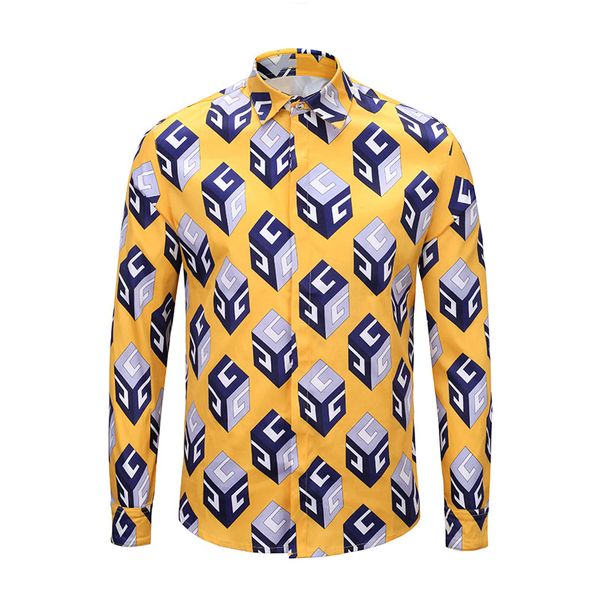 

Brand New Medusa Men Dress shirts Slim shirts men black printed casual Business social long sleeve shirt