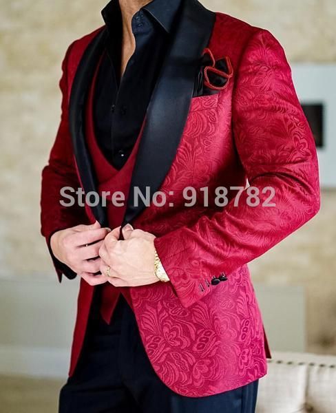 

groom suit wedding suit 2018 new arrival design custom made burgundy double breasted vest 3 pieces tuxedo men slim fit, White;black