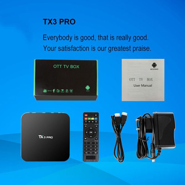 

TX3 про коробка TV встроенный S905W четырехъядерный 1 ГБ+8 ГБ ЕС США au вилка Великобритании 4К и H. 265 VP9 или декодирования WiFi Андроид 7.1 TV коробка