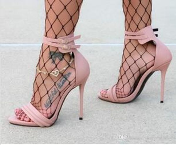

fashion women buckle sandals beige color high heels wedding shoes open toe gladiator sandals ankle strap sandals summer shoes, Black