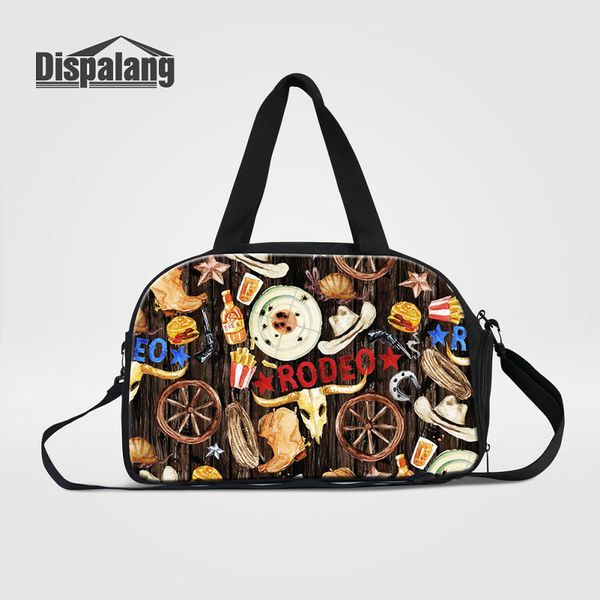 

multifunctional travel duffle bags with shoes pocket cartoon rodeo designer women traveling shoulder bag weekender bag gym sport sac handbag