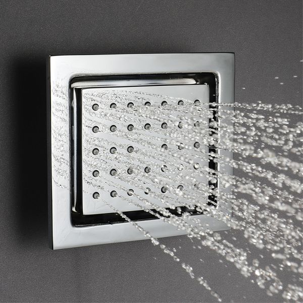 

130*120mm in-wall concealed large spray jet rainfall shower body jets massage bathroom spa showerhead chrome showers sprayer 4