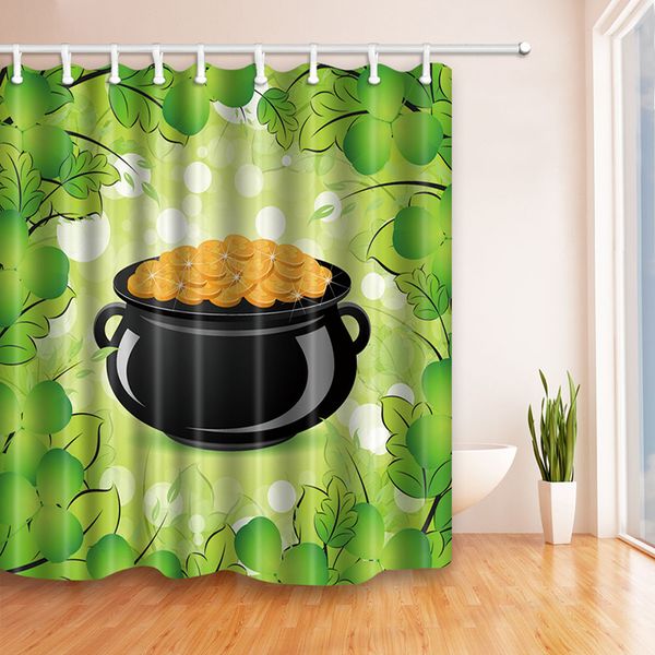 2019 St Patrick S Day Shower Curtain Beautiful Shamrock Art Decor