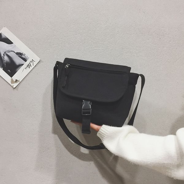 

flap canvas crossbody bags for women 2018 new women's handbags fashion simple small purse cell phone pocket bag ladies shoulder