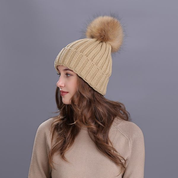 

joymay brand lady winter pompom hat new plain warm soft skull knitting cap touca gorro caps for women wholesale w225, Blue;gray