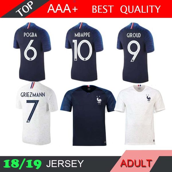 

Griezmann 2 tar 2018 world cup pogba occer jer ey home blue 18 19 payet dembele mbappe kante two tar football hirt coman away