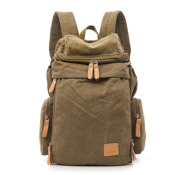 

new fashion men's backpack vintage canvas backpack school bag men's travel bags large capacity travel bag