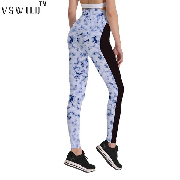 

women yoga fitness pants print tights outdoor sports pants elastic sport riding dancing women summer splice, White;red