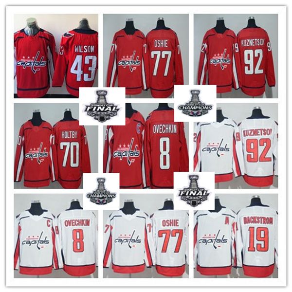 

washington capitals jakub vrana jersey hockey alex ovechkin t.j oshie nicklas backstrom evgeny kuznetsov braden holtby wilson third red men, Black;red
