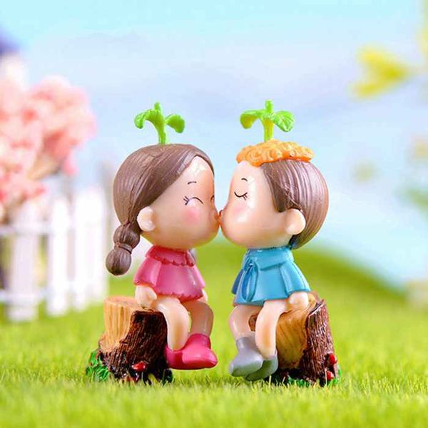 

1pair baby lovers gnome doll ornament wedding decoration couple figurine fairy garden moss terrarium diy cake scene accessories