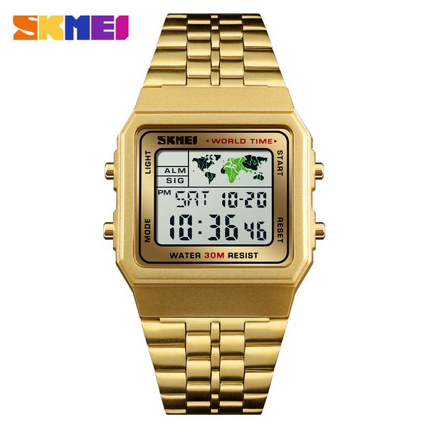 

fashion men watch skmei brand digital sports watches waterproof reloj chronograph men wristwatches relogio masculino, Slivery;brown