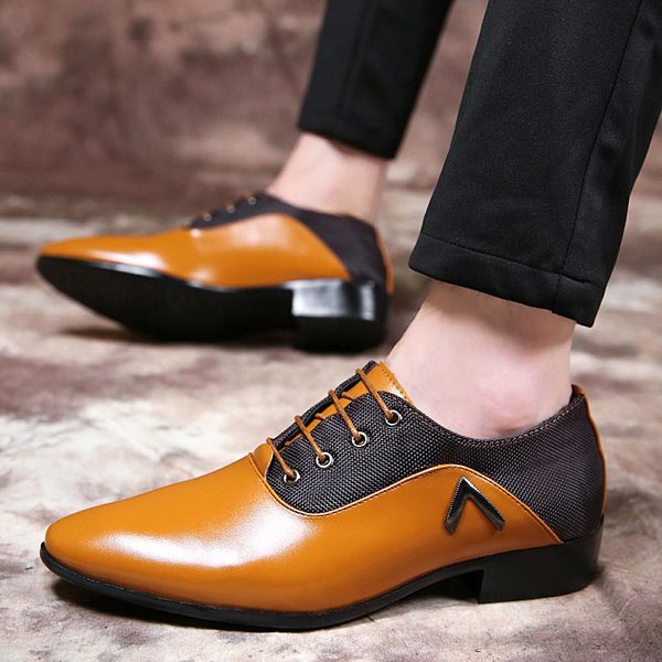 

qasduo brand men dress brogue shoes luxury genuine leather formal flats commerce gentlemen oxford lace up wedding shoes, Black