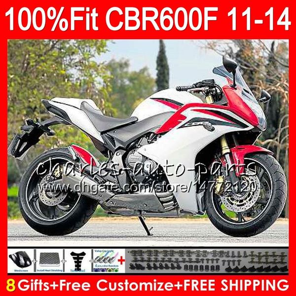 Corpo iniezione per HONDA CBR600F4i CBR600F 11 12 13 14 115HM.31 CBR600 F CBR 600 F 600F CBR600 F4i 2011 2012 2013 2014 Carenatura bianco caldo