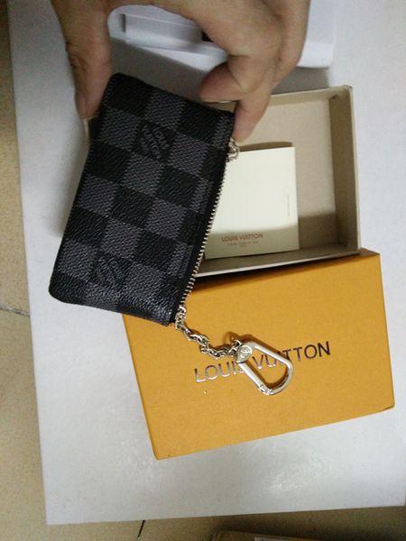 

KEY POUCH Damier холст держит высокое качество известный классический дизайнер женщин ключница кошелек небольшой кожаный мешок товаров