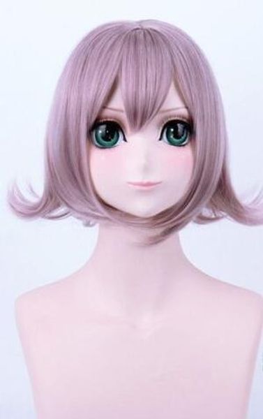 

danganronpa nanami chiaki meidum anti alice hair synthetic cosplay wig, Black