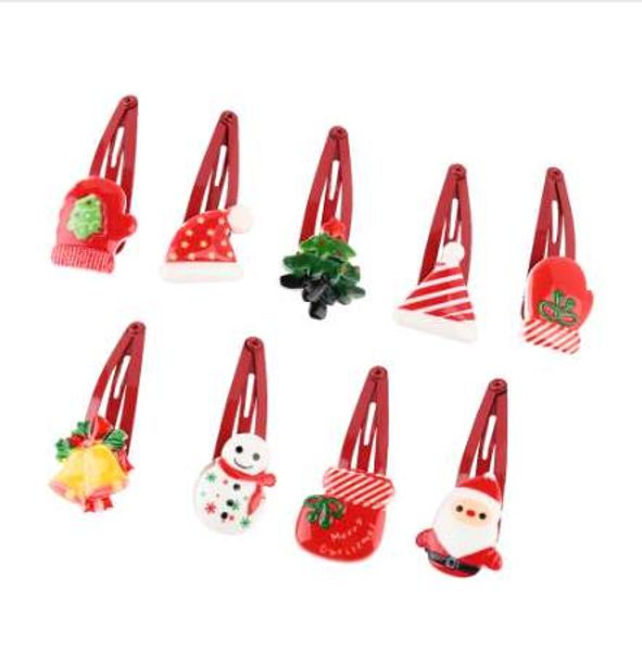 

20 pcs/set new christmas hairpins cute women girl hair clip child holiday gift randomly send hair accessories