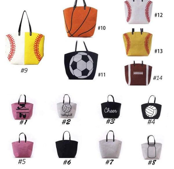 

2018 canvas bag baseball tote sports bags casual softball bag football soccer basketball cotton canvas tote bag