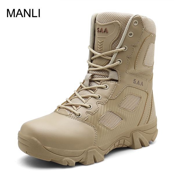 

manli big size 39-47 mens boots wear-resisting non-slip army boots men waterproof outdoor high climbing hiking men