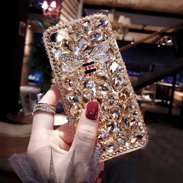 

Bling Bee телефон Case для iphone 8 plus роскошный алмаз горный хрусталь задняя крышка для iphon