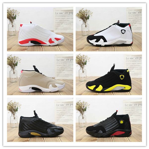 

Классическая AAA Качество Jumpman 14 XIV Баскетбольная Обувь Для Мужчин Замша Гром Черны