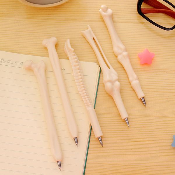 

5pcs bones luxury ballpoint pen school supplies cute stationery office accessories pens for writing office stationery supplies, Blue;orange