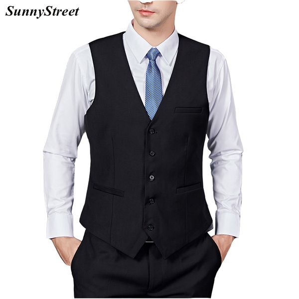 

men's vest waist coat for business suit career wear grey black navy colour, Black;white