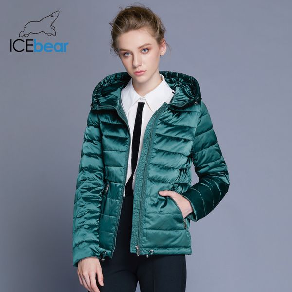 

2018 new fashion woman jacket short winter women's hooded coat slim female parkas brand apparel gwd18177d, Black