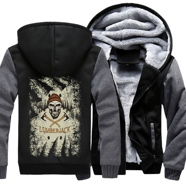 

drop shipping usa size 5xl hoody men game logger thicken fleece hoodies zipper casual coat custom made clothing jacket, Black