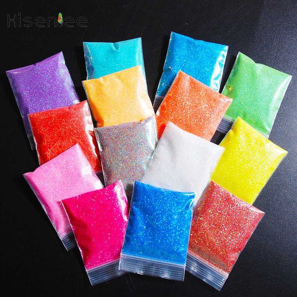 

14packs 10g/bag colorful glitter powder holographic mirror nail decoration charm diy body art design paint manicure mini sequins, Silver;gold
