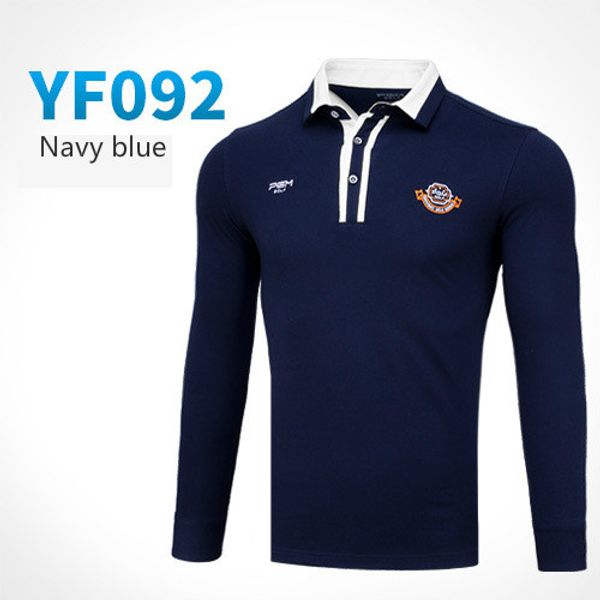 

2018 pgm golf men's t shirt autumn winter long sleeved t-shirt absorb sweat quick-drying perspiration shirt for male size m-xxl, Black;blue