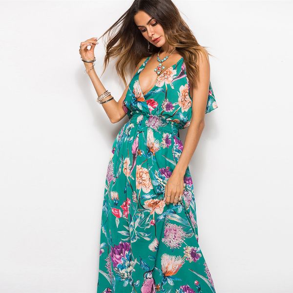 

подтяжк платье, шифон, печать, большие качели, свободная талия новый продукт g16375, Black;gray