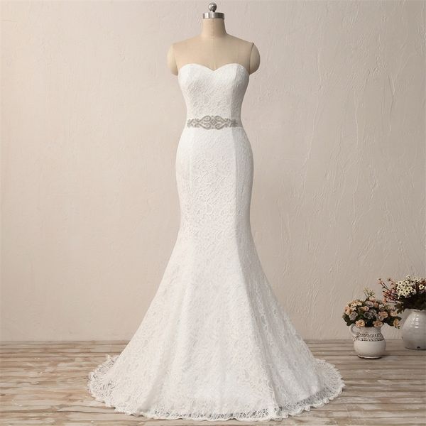 

Women's Strapless Bridal Gown Mermaid Lace Wedding Dresses