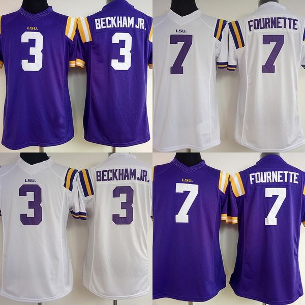 

Women l u tiger college jer ey 3 odell beckham jr 7 leonard fournette ncaa college football jer ey white purple