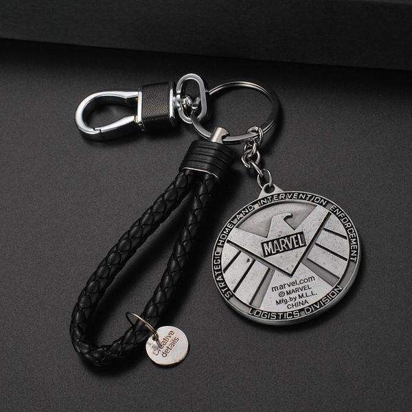 

2018 avenger league aegis bureau agents badge pendant, car key accessories, mango movie anime, Silver