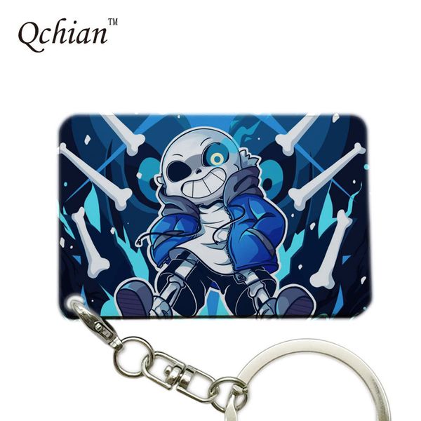 

game undertale printed car keychain keyring keyholder customer customization, Silver