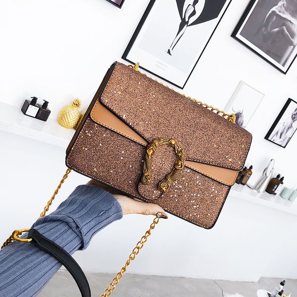 

New Fashion Sequins Messenger bags Shoulder Cross body Women Purse Messenger Shoulder Chain Strap bags Xiaoyingtao //9