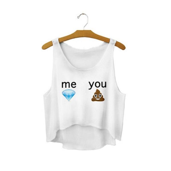 

Harajuku Summer Women Fashion Vests Tank Top Character Patterns Printing White Sexy Summer Crop Tops Clubwear
