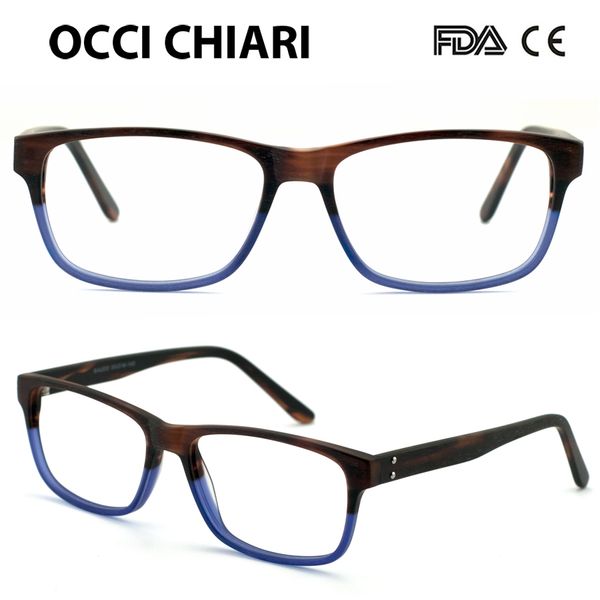 

occi chiari women optical glasses frame mae hand made full-rim lens medical eyeglasses oculos lunees gafas wood-like baudo, Silver