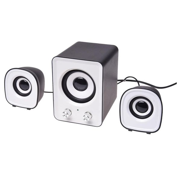 

mini 2.1 multimedia stereo portable usb deskpc speaker white car