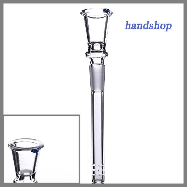 Adaptador do downstem do vidro de fumar com tigela 14mm masculino desinfetado Clear tem cortes difusos pode ser escolhido