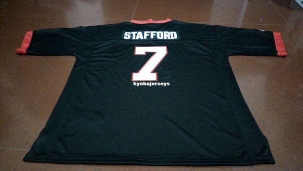 

men #7 matthew stafford roquan smith georgia bulldogs red black white college jersey or custom any name or number jer, Black;red